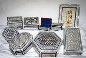 8 Assorted Mother Of Pearl Inlaid Jewelry Boxes(MOP005)